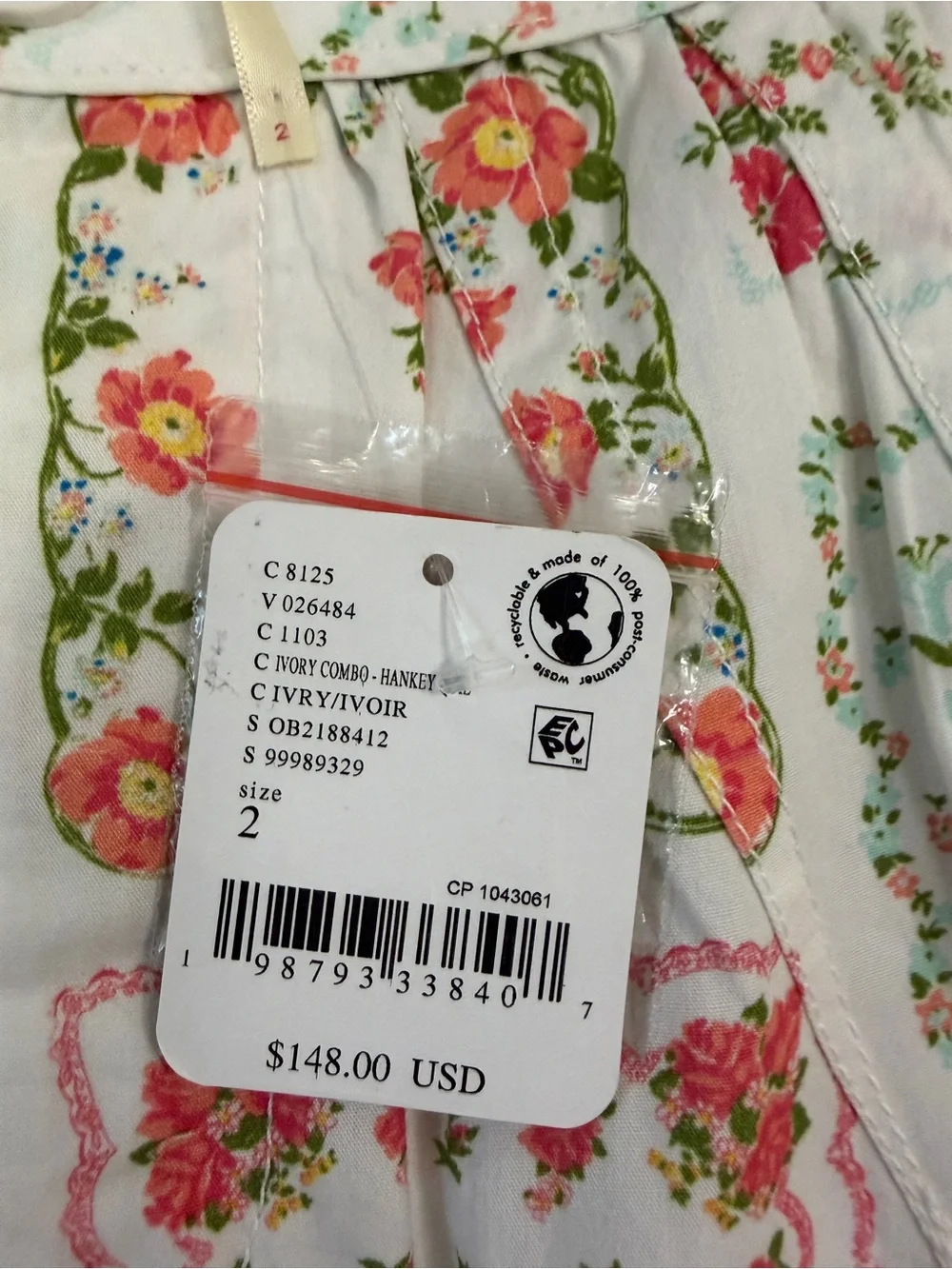 NWT Free People Blooming Lace Shorts- 2 (oversized) - White/Pink/Boho- MSRP $148